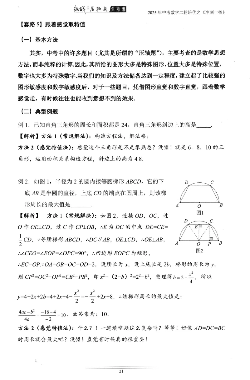 2025年中考数学二轮培优-冲刺十招 第5张