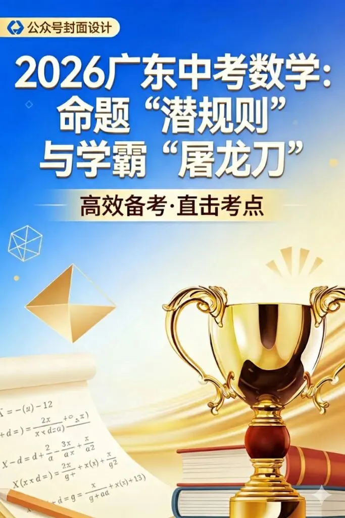 2026广东中考数学:命题“潜规则”与学霸“屠龙刀” 第1张 2026广东中考数学:命题“潜规则”与学霸“屠龙刀” 第1张