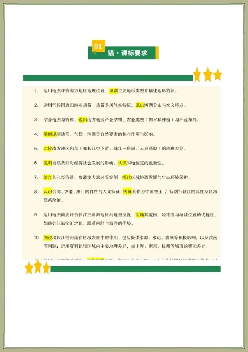 中考地理|2026年地理会考一轮复习学案知识梳理清单+专项习题(全国通用)电子版可下载打印 第20张