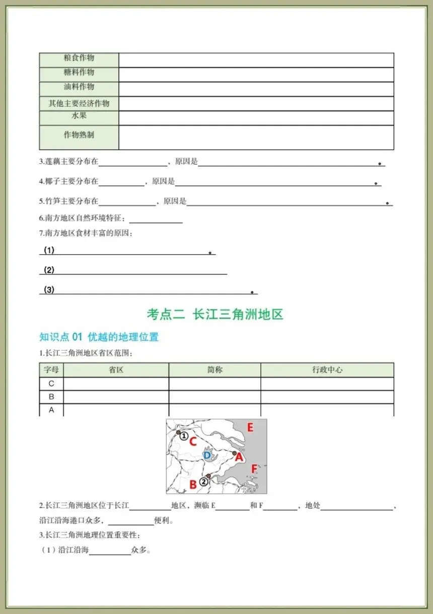 中考地理|2026年地理会考一轮复习学案知识梳理清单+专项习题(全国通用)电子版可下载打印 第25张