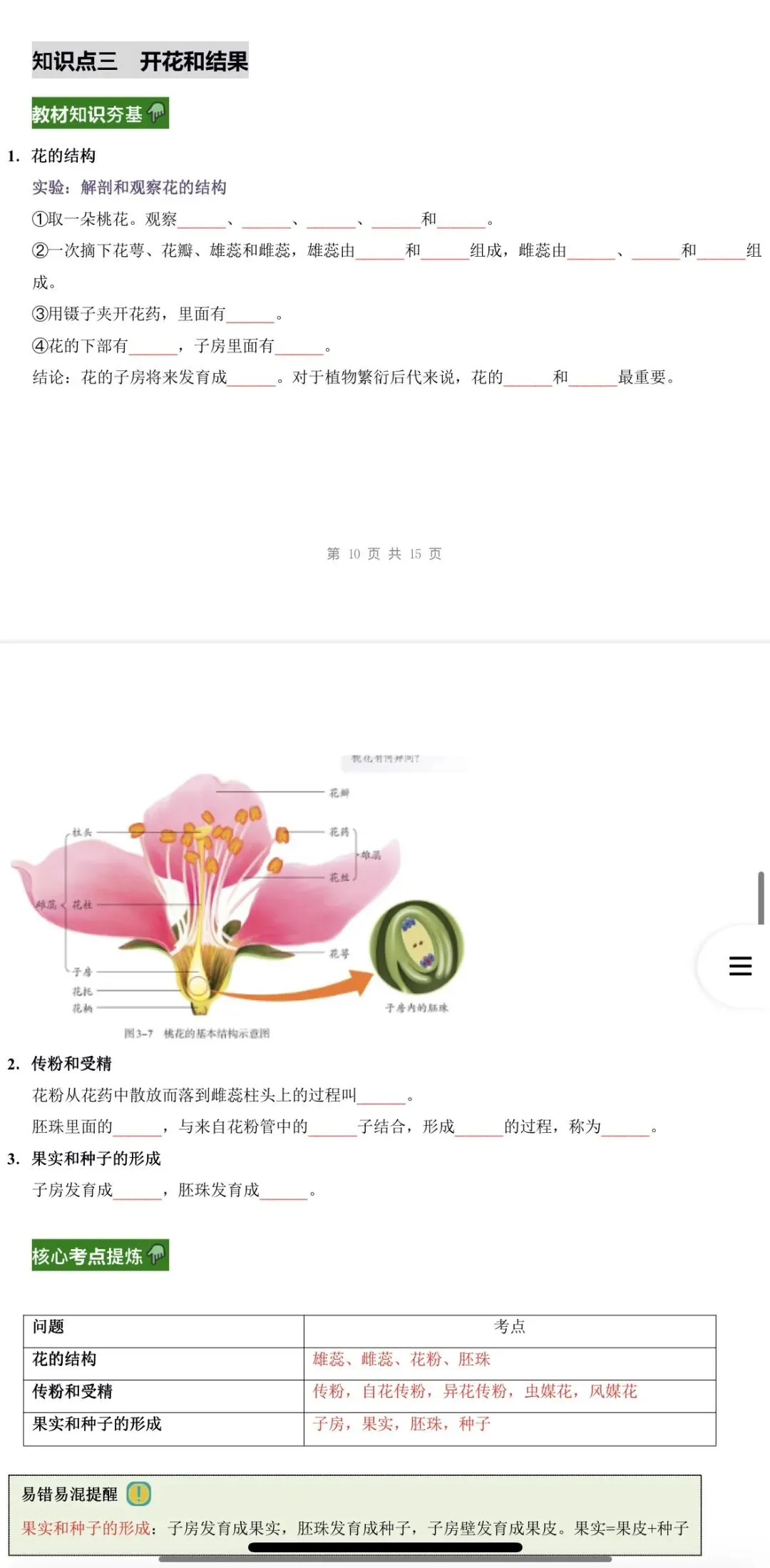 2026年中考生物:一轮复习讲义+专项训练+综合检测64个专题含答案详解(全国通用)完整word版文档可下载打印 第19张
