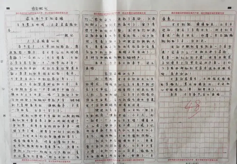 中考作文训练佳作分享(二) 第1张 中考作文训练佳作分享(二) 第1张