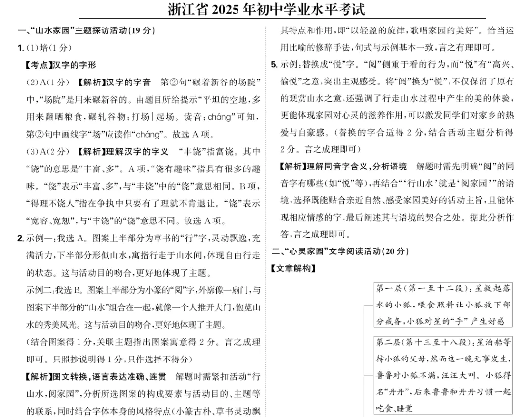 2025年浙江中考语文真题【含解析】 免费分享 可下载 第3张 2025年浙江中考语文真题【含解析】 免费分享 可下载 第3张