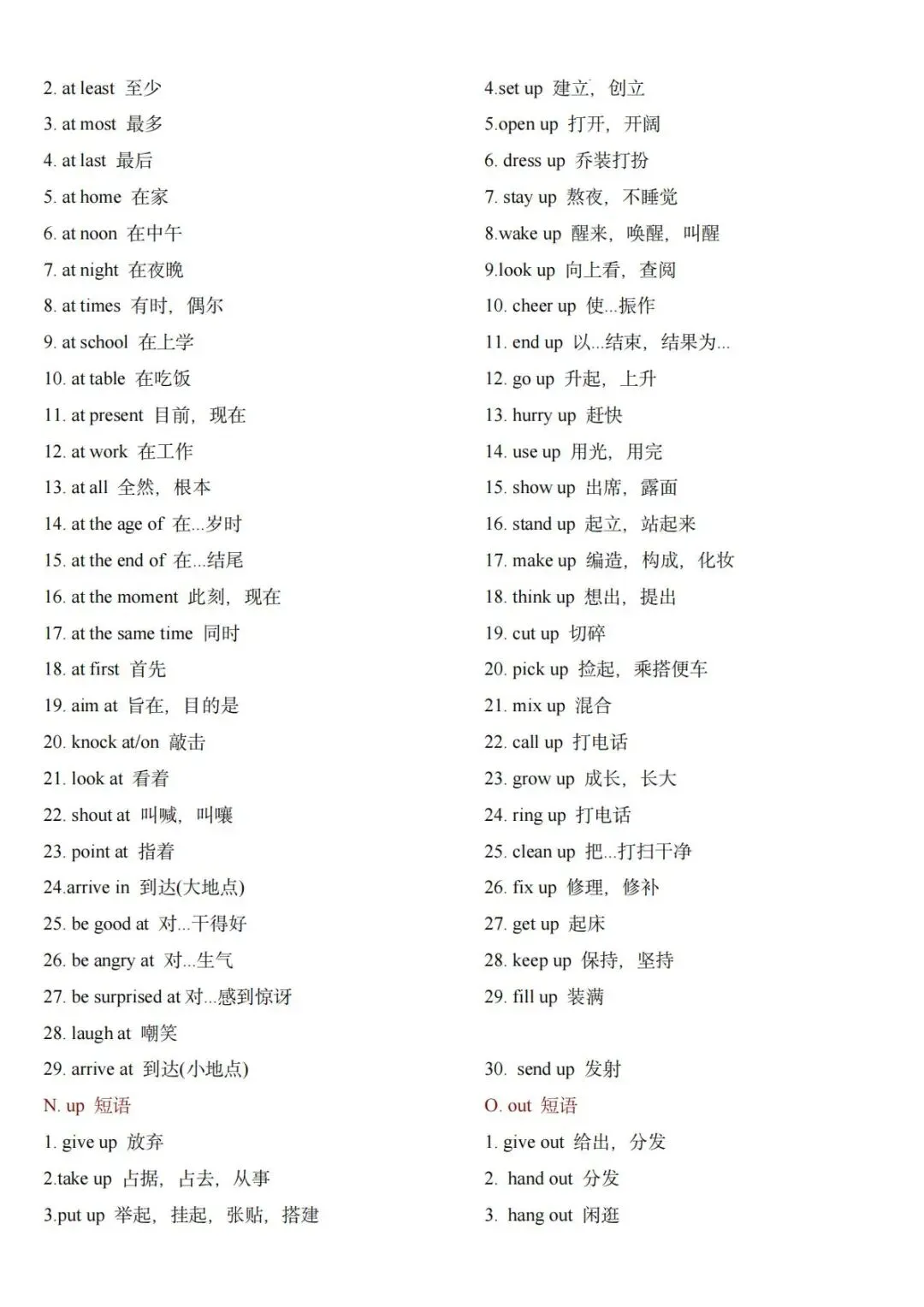【中考英语】500个必背重点英语短语-第4张图片-四季读书网