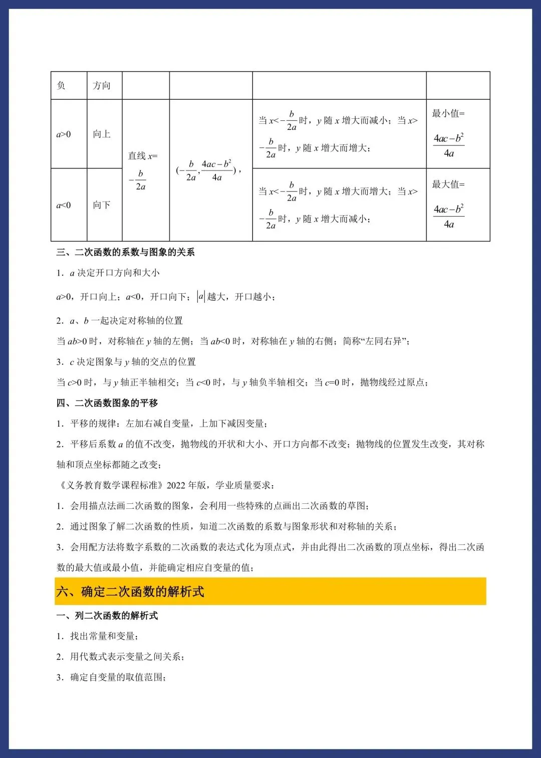 中考数学必备基础知识点 第16张
