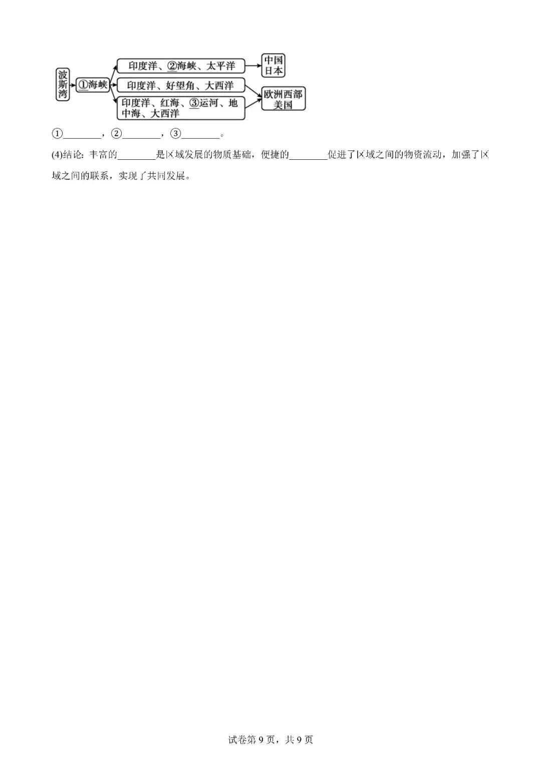 最新中考强基卷16:东半球的地区和国家02(东南亚、南亚、西亚) 第9张 最新中考强基卷16:东半球的地区和国家02(东南亚、南亚、西亚) 第9张