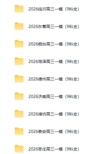 【真题下载】山东各地高三一模真题汇总(更新中) 第1张
