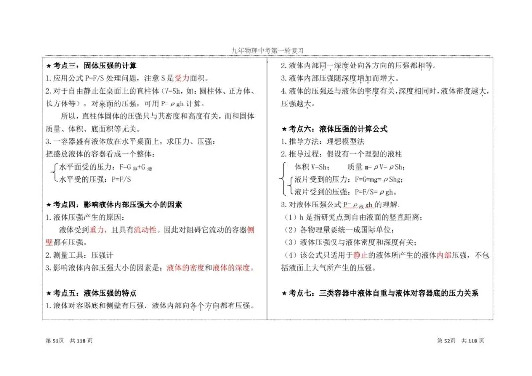 【中考物理】一轮复习知识点总结(2) 第12张 【中考物理】一轮复习知识点总结(2) 第12张