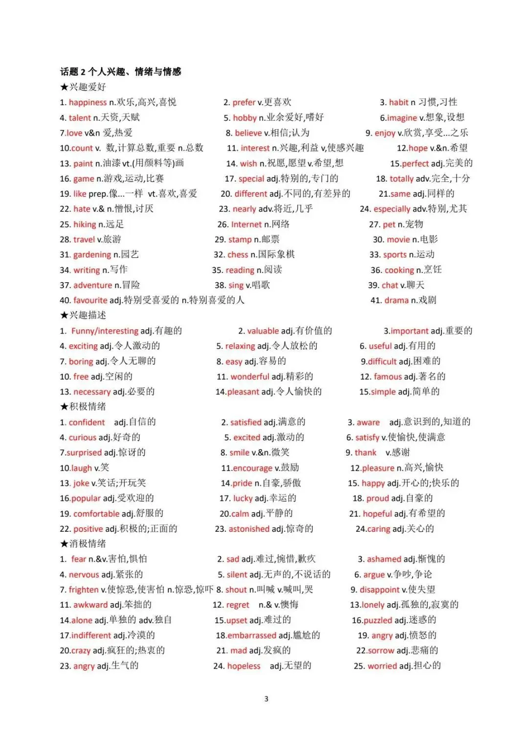 中考英语作文词汇【背默】 第4张 中考英语作文词汇【背默】 第4张
