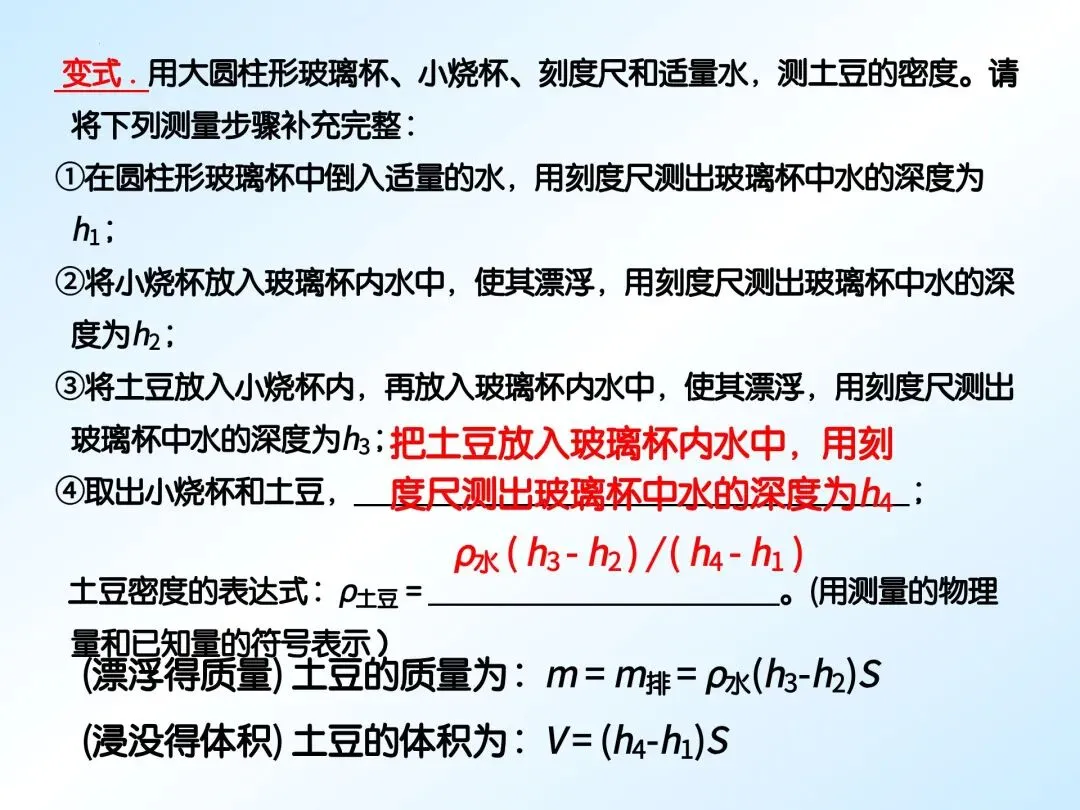 中考物理 | 特殊方法测密度(重点难点) 第19张