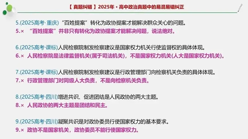 近4年高考真题~选择题中的-错误题肢纠正-易混易错纠正-按全7册分类汇总 第138张