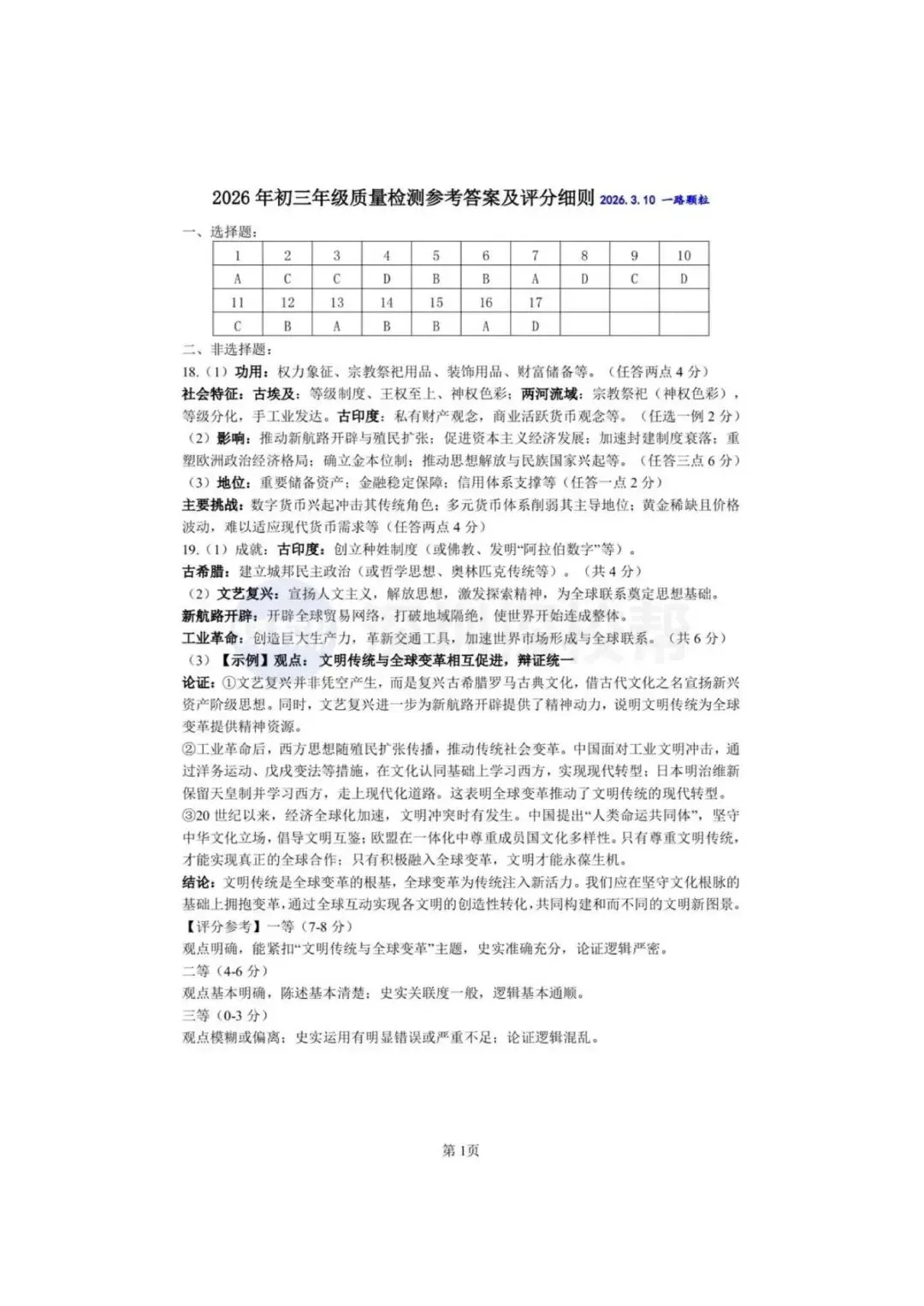 最新!深圳34校初三开学联考真题+答案出炉! 第42张