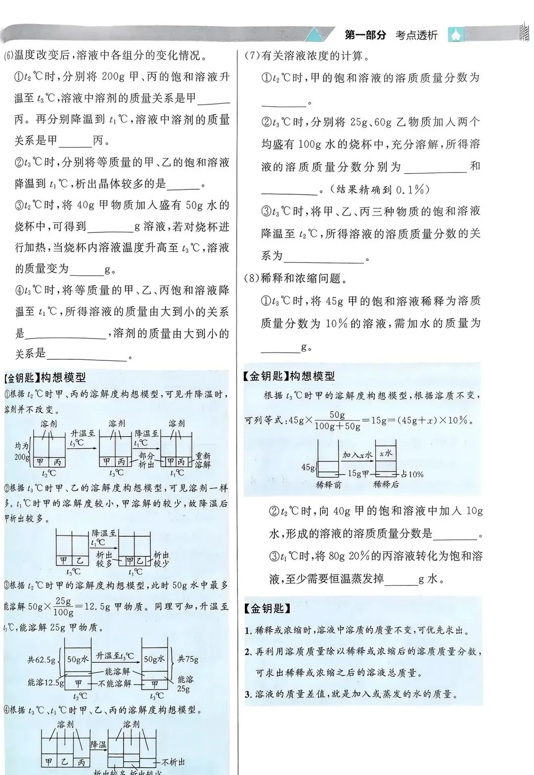 中考化学溶解度曲线-第4张图片-四季读书网