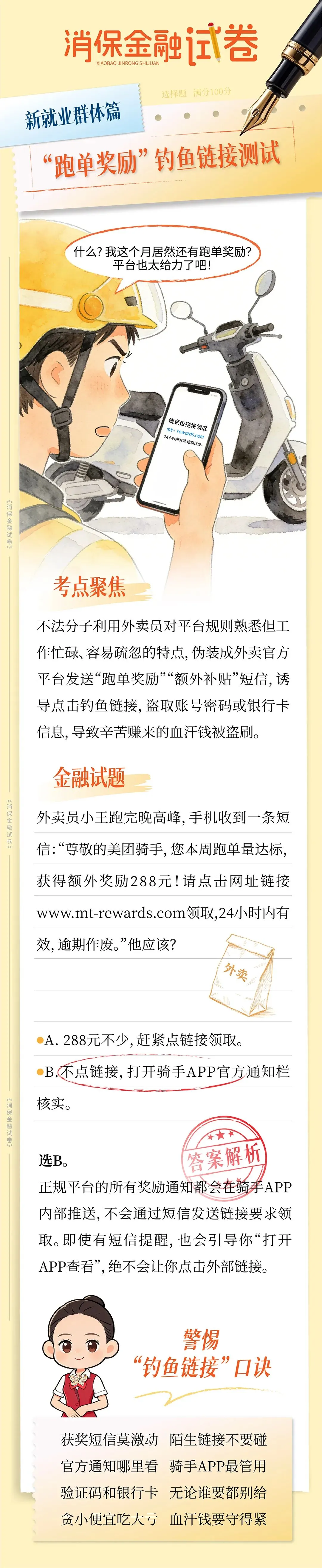 消保金融试卷|“跑单奖励”钓鱼链接测试(新就业群体篇) 第1张