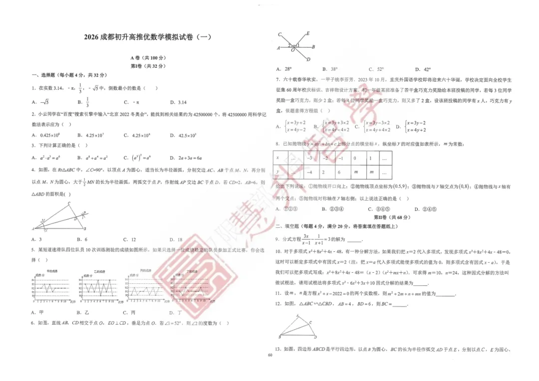 成都家长速领!《2026成都初升高真题模拟合集》:助力初三学子2026中考冲刺! 第3张