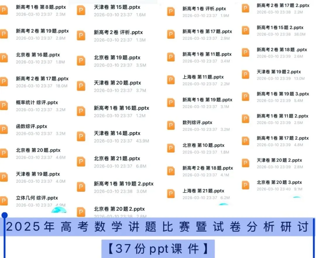 2025年全国高考数学讲题比赛试卷评析高中数学命题说题ppt课件37份ppt课件 第2张
