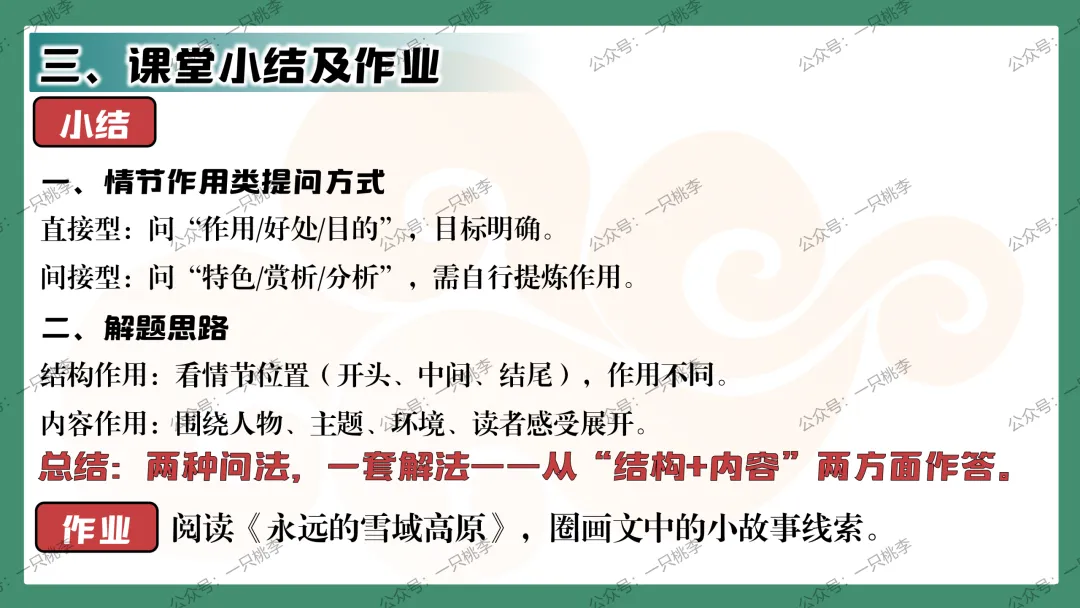 中考复习 | 中考语文小说阅读理解专题二:情节作用 第42张 中考复习 | 中考语文小说阅读理解专题二:情节作用 第42张