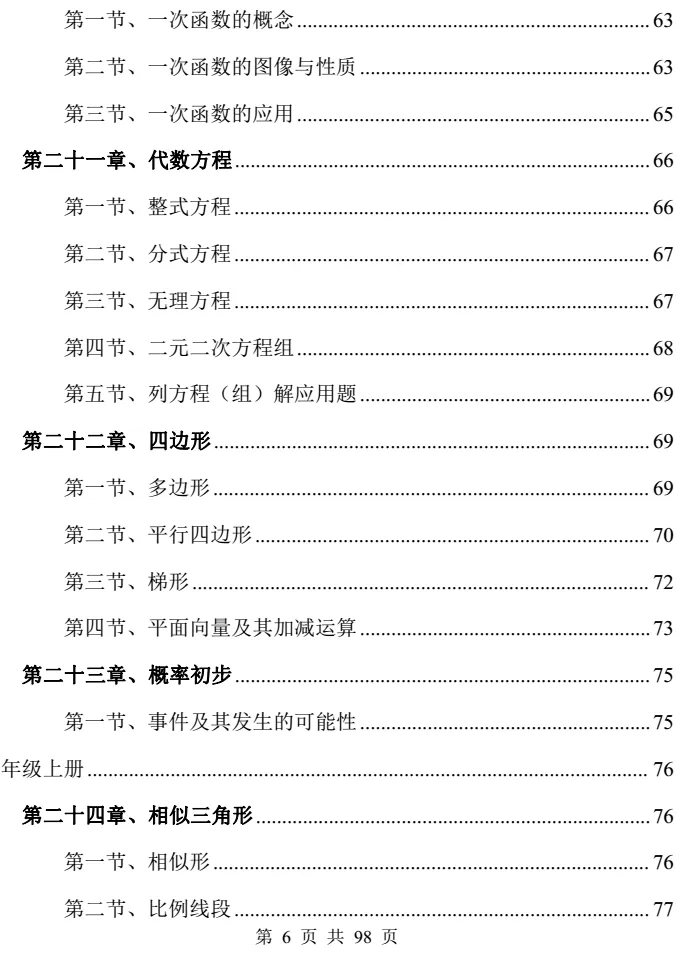 中考冲刺丨初中数学教材知识点梳理(沪教版) 第7张 中考冲刺丨初中数学教材知识点梳理(沪教版) 第7张