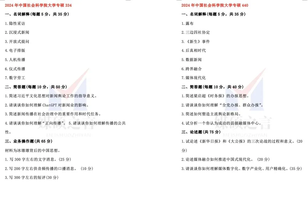 院校真题 | 中国社会科学院大学新传考研真题2023-2026年近4年全收录 专硕 第3张 院校真题 | 中国社会科学院大学新传考研真题2023-2026年近4年全收录 专硕 第3张