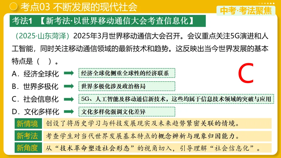 【中考复习】|专题32:走向和平发展的世界 第18张