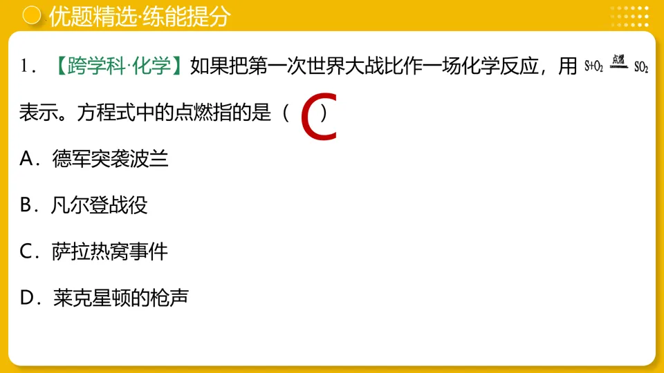 【中考复习】|专题29:第一次世界大战和战后初期的世界 第33张