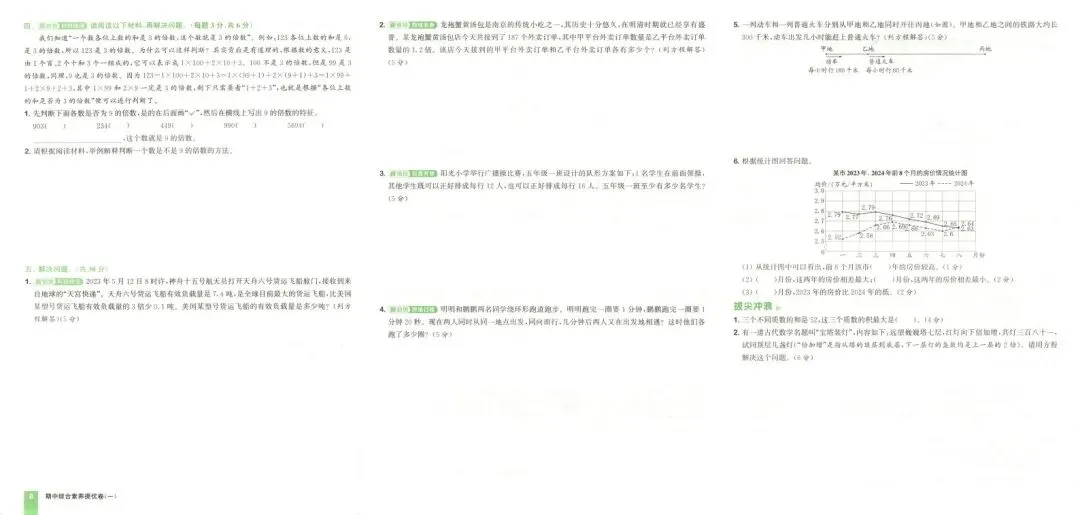 2026春数学苏教版《拔尖大试卷》123456年级下册 第9张