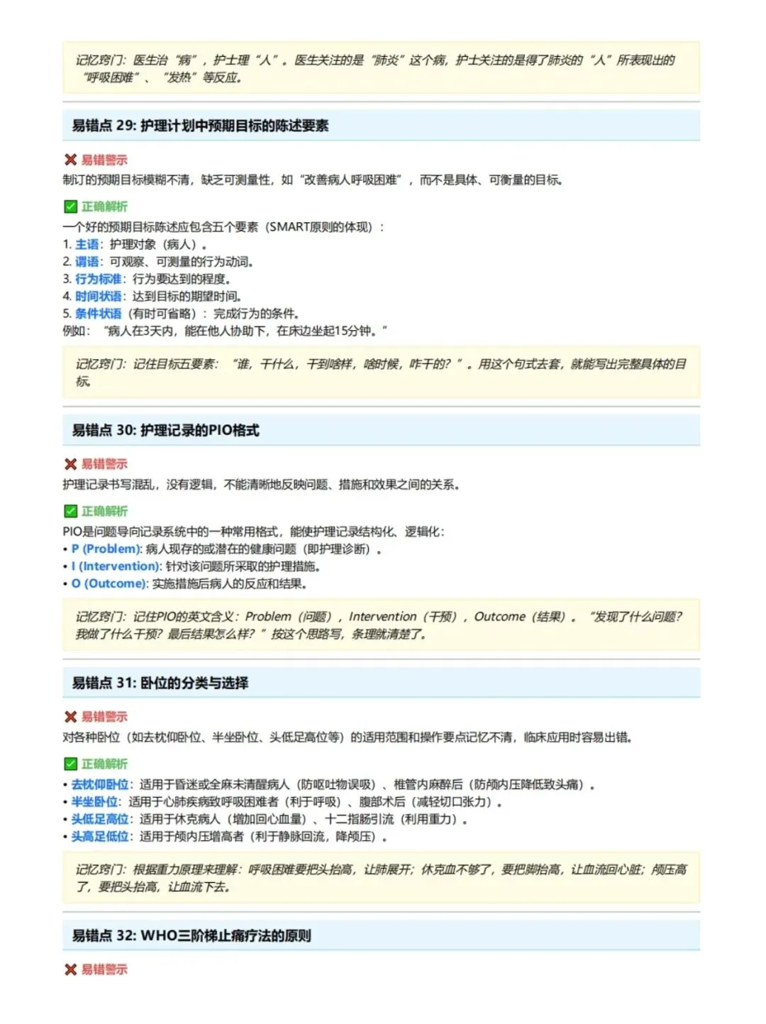 初级护师考试易错点精解,历年真题含答案解析【2010-2025】,五色笔记,考点知识点思维导图备考资料包考前十页纸,新大纲刷题软件题库 第2张