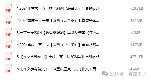 【三支一扶考试】重庆市历年真题试卷及答案含考点时政复习资料-第2张图片-四季读书网