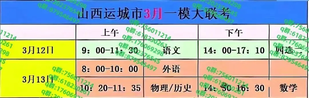 运城市2026年高考考前模拟测试高三试卷及答案-第3张图片-四季读书网
