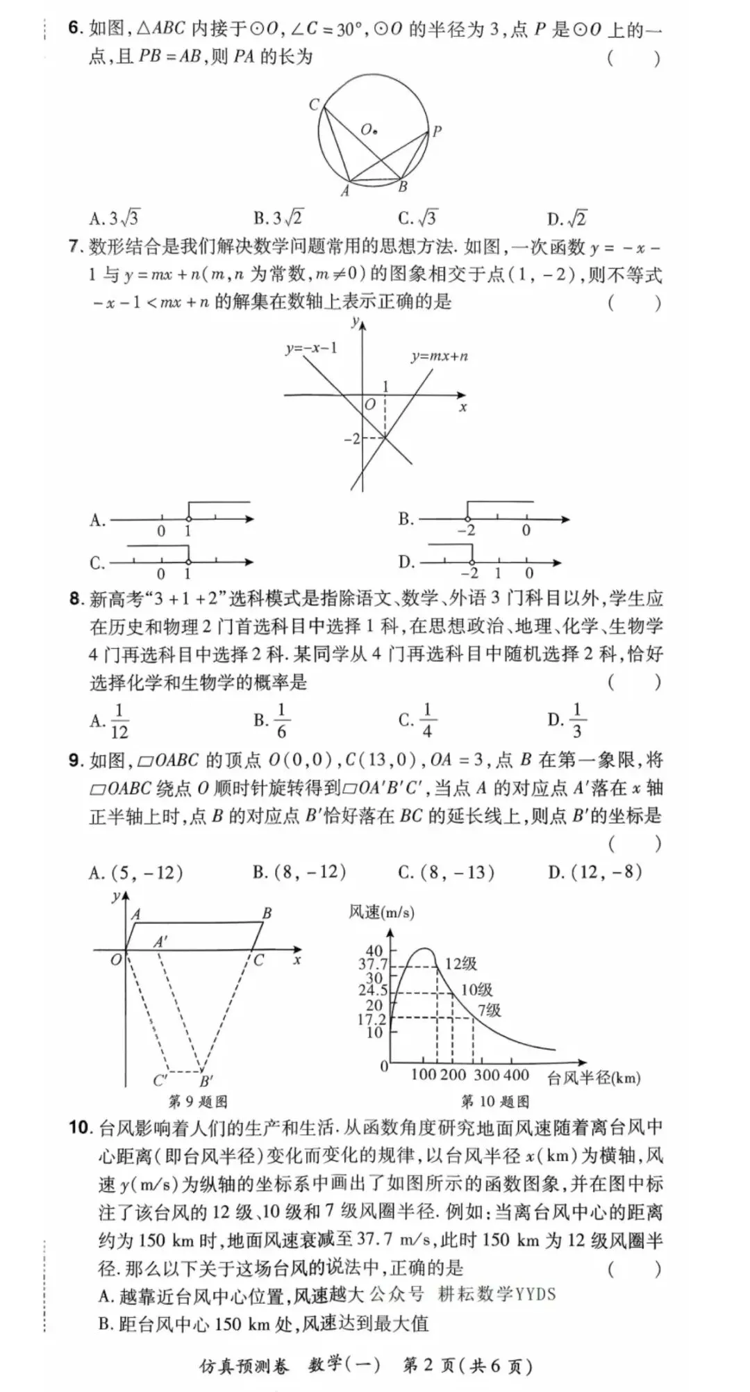 2026年河南中考仿真预测卷&冲刺押题卷 数学-第2张图片-四季读书网