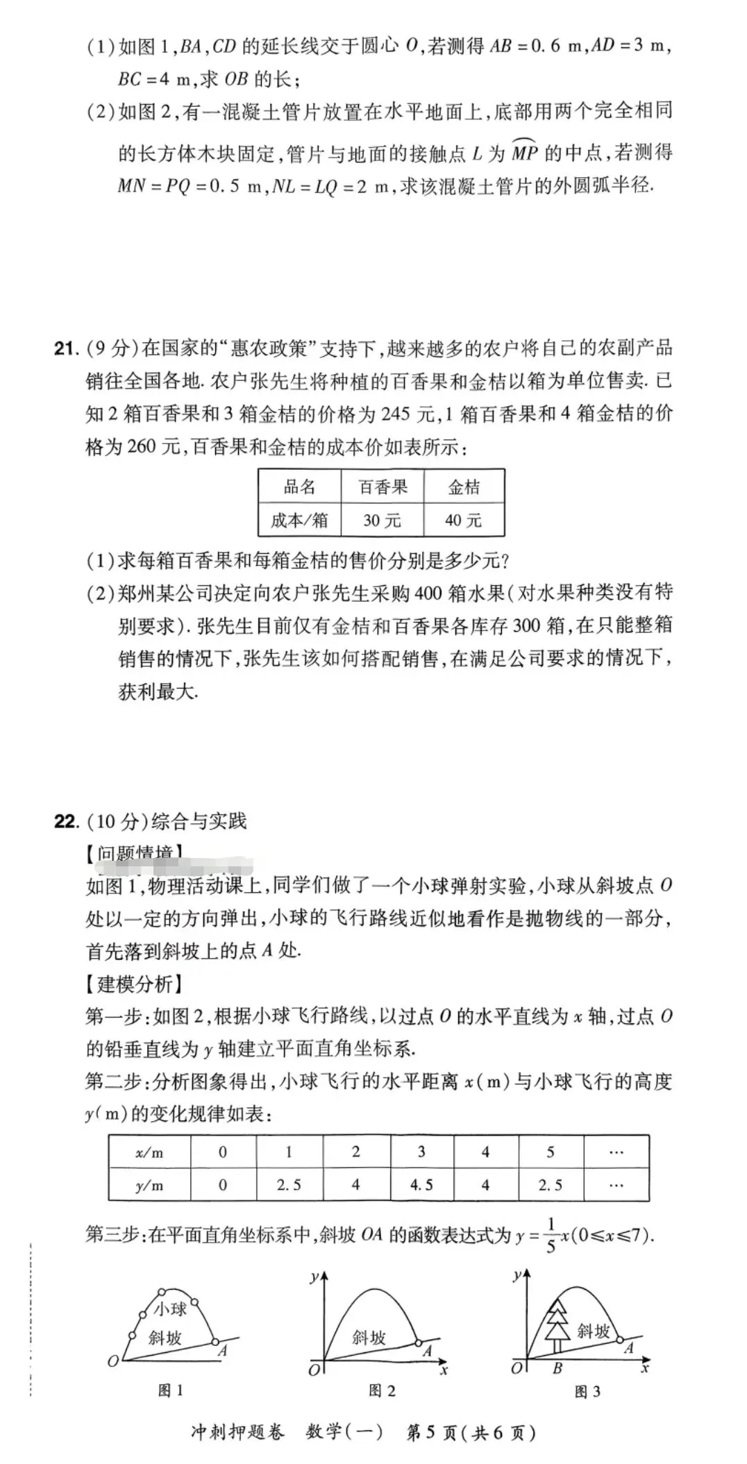 2026年河南中考仿真预测卷&冲刺押题卷 数学-第11张图片-四季读书网