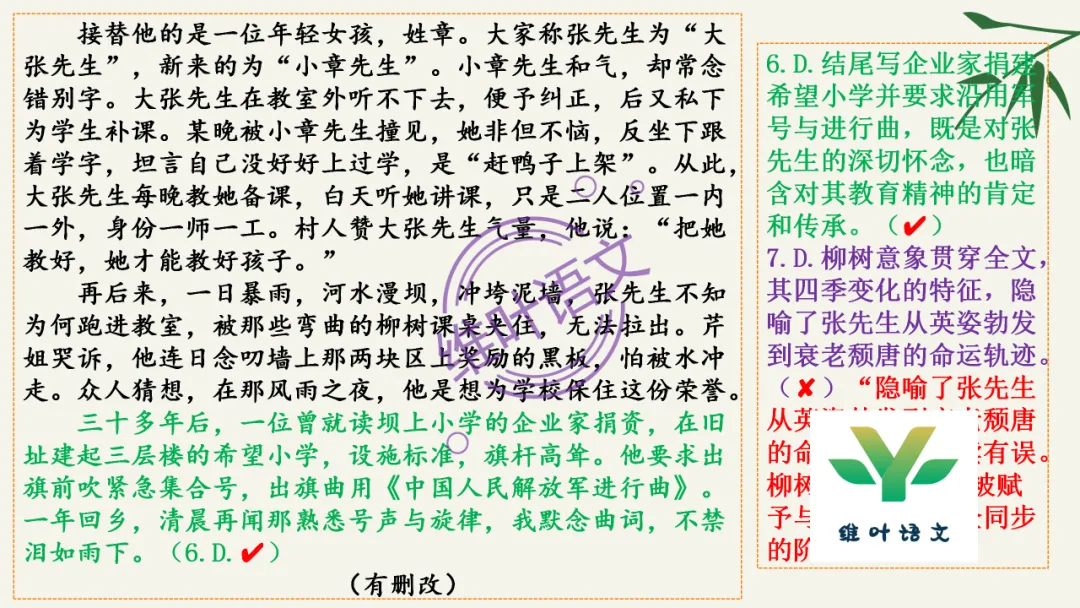 模考讲评 | 湖北省武汉市2026届高中毕业生三月调研考试语文讲评课件,内附范文+点评 第46张