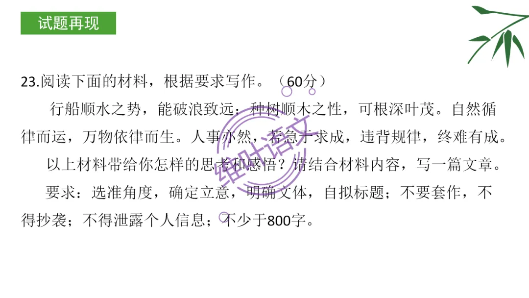 模考讲评 | 湖北省武汉市2026届高中毕业生三月调研考试语文讲评课件,内附范文+点评 第126张