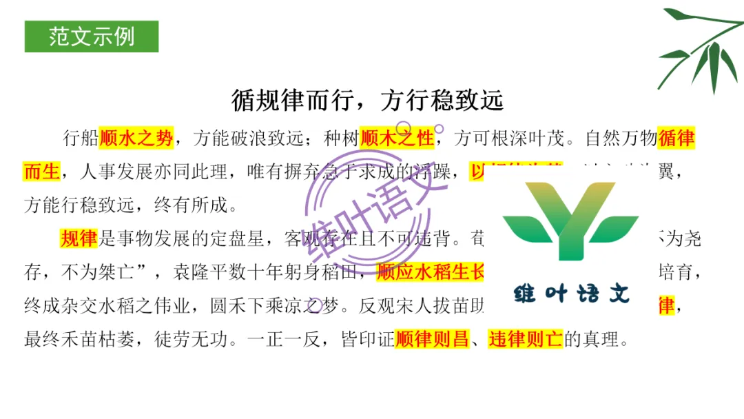 模考讲评 | 湖北省武汉市2026届高中毕业生三月调研考试语文讲评课件,内附范文+点评 第135张
