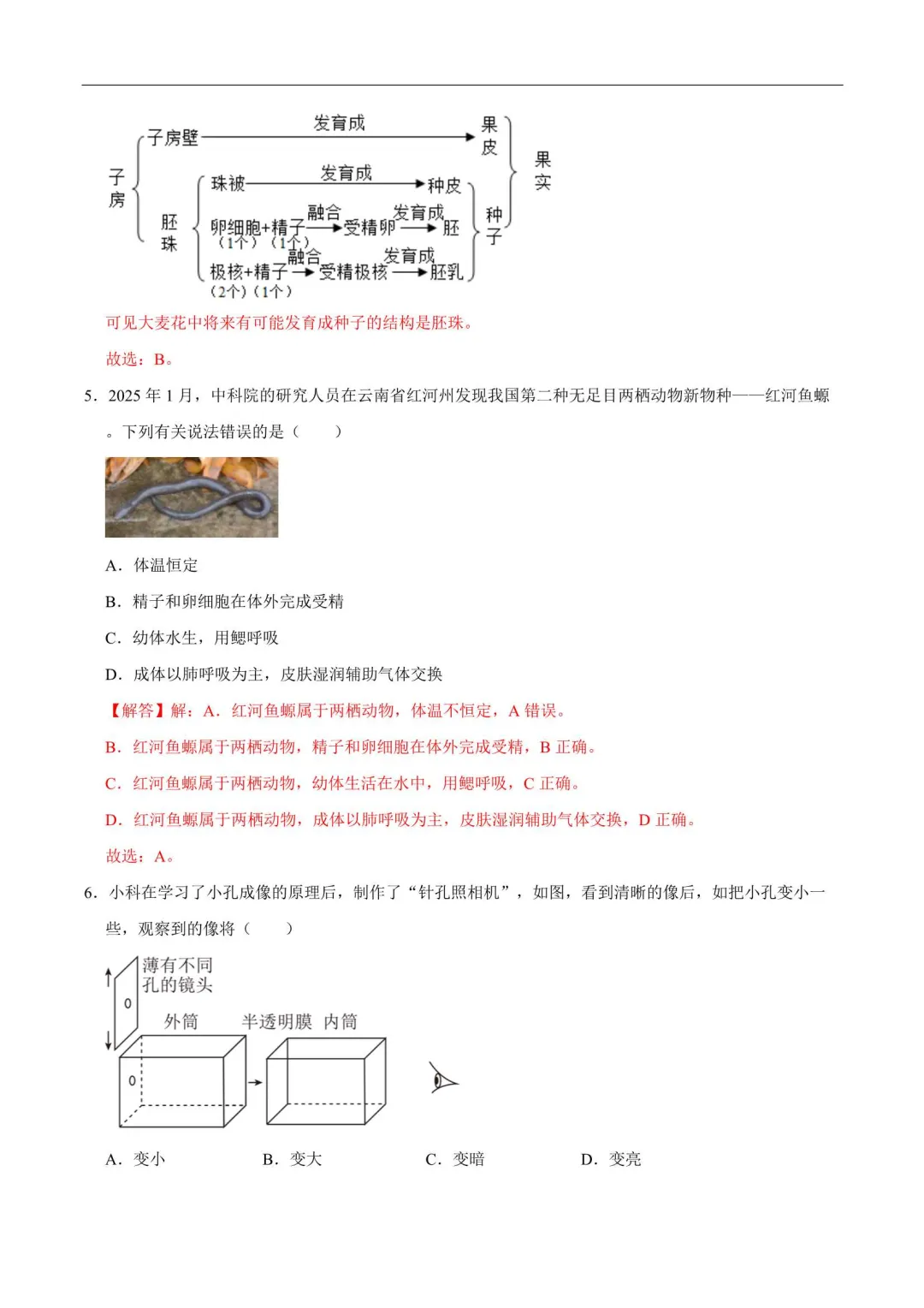 2026浙江中考第一次模拟试卷(语数英科学社会) 第4张