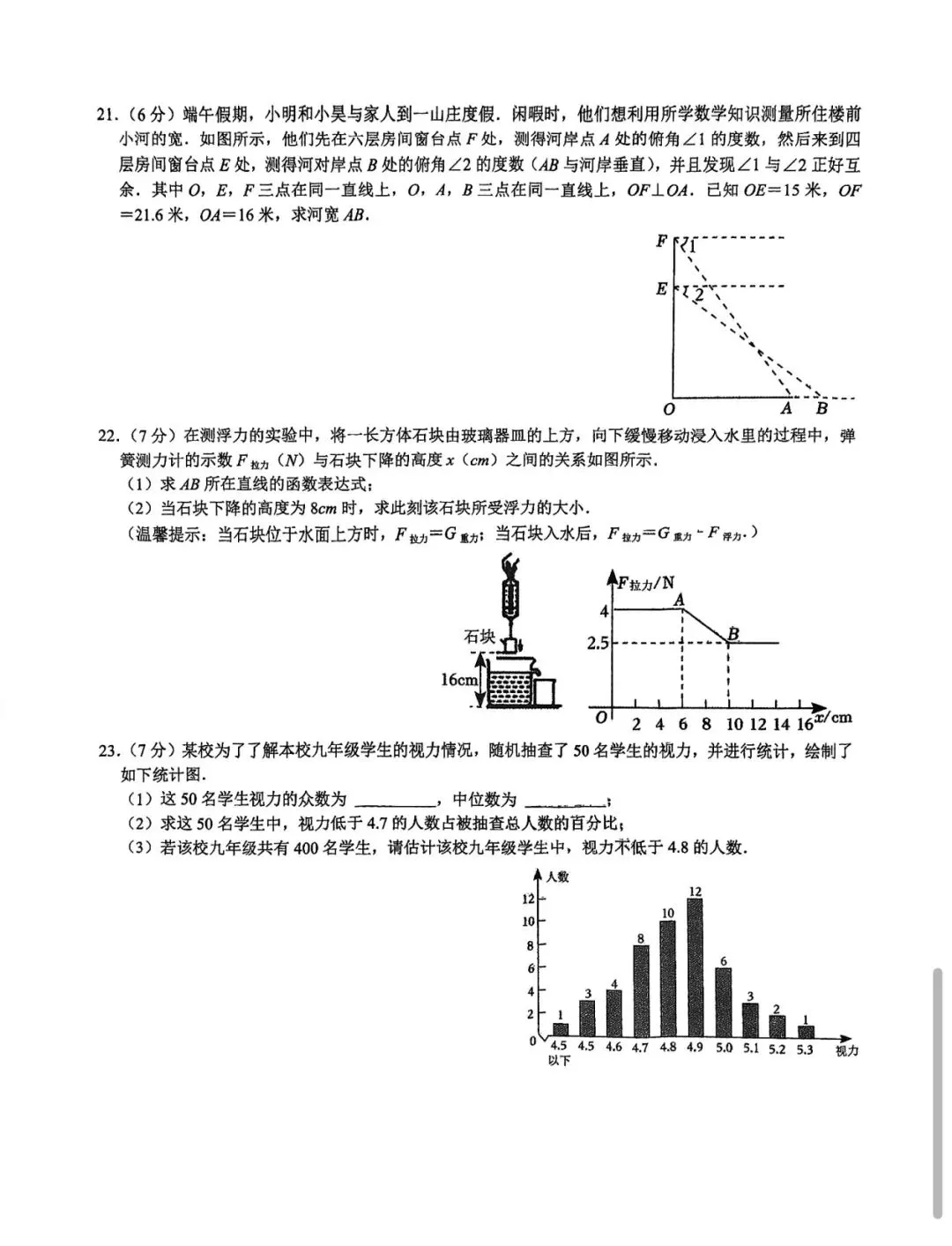 2022年陕西中考数学副卷-第4张图片-四季读书网