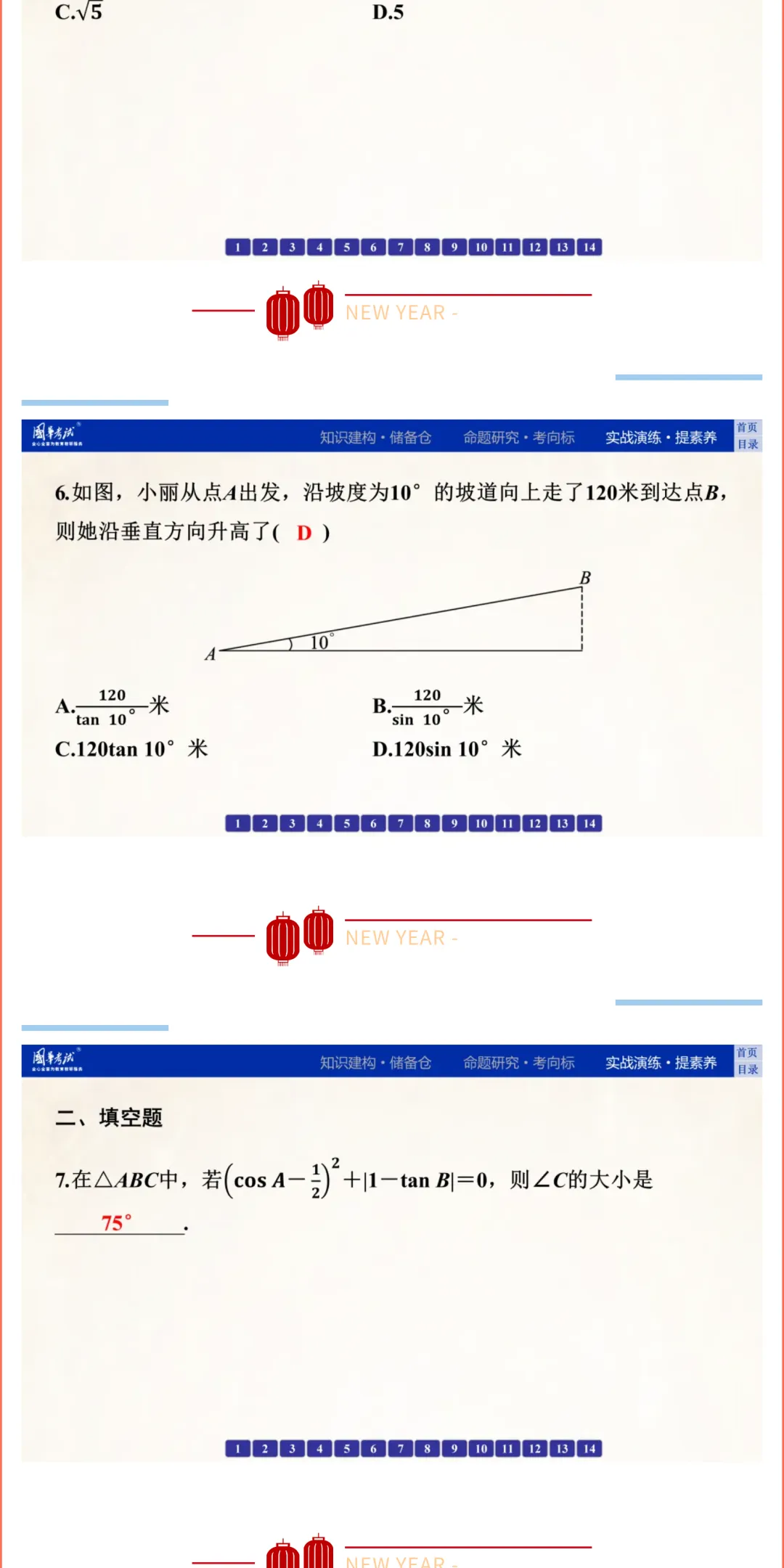 2026版《解密中考• 数学》专题四 锐角三角函数与几何计算-第10张图片-四季读书网