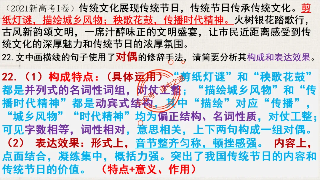 【对标真题】修辞手法全解全析,知己知彼,百战不殆!-第81张图片-四季读书网