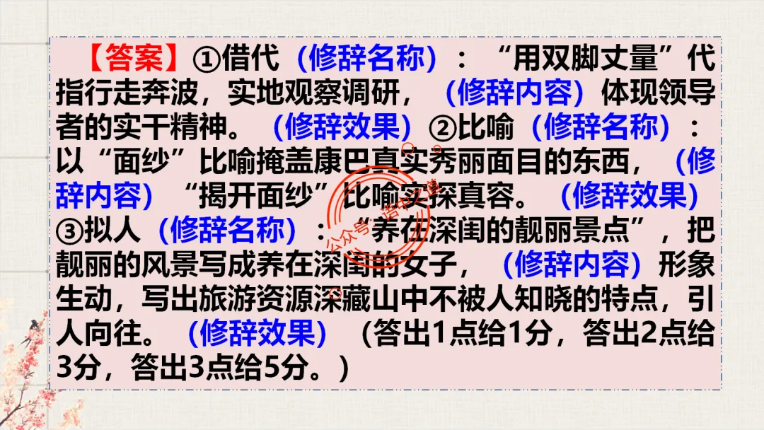 【对标真题】修辞手法全解全析,知己知彼,百战不殆!-第92张图片-四季读书网