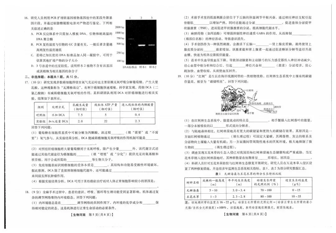 (全科试题)河南省新未来高三3月联合模拟考试试题及详细解析!-第16张图片-四季读书网