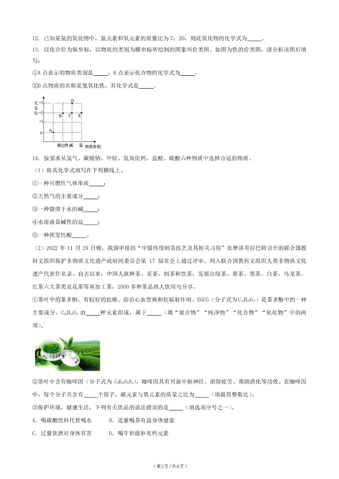 中考化学一轮总复习 第 13 课时 化学式与化合价-第4张图片-四季读书网