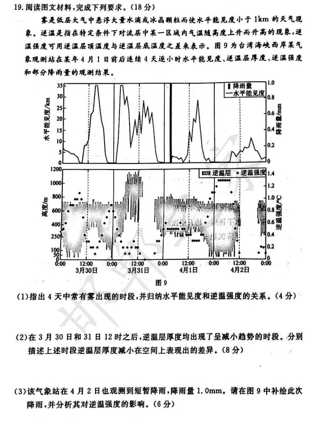 2026年3月唐山市高三一模地理试卷含答案-第9张图片-四季读书网