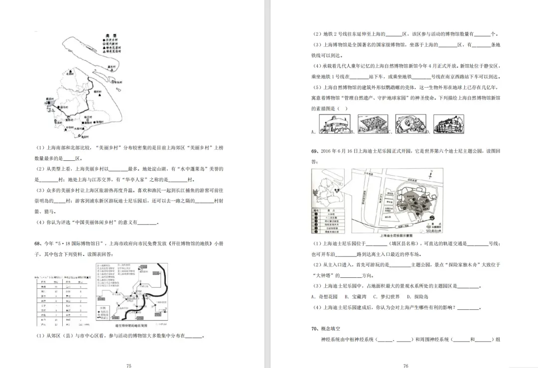 【搞定上海中考跨学科+初中会考】有这份资料就够了,涵盖地理+生物!-第14张图片-四季读书网