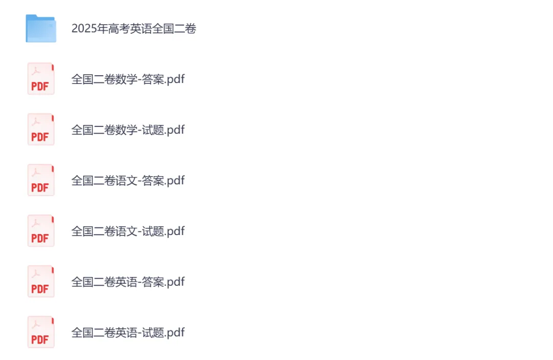 2025年全国高考数学二卷真题试卷及答案解析、PDF电子版下载(附历年真题)-第1张图片-四季读书网