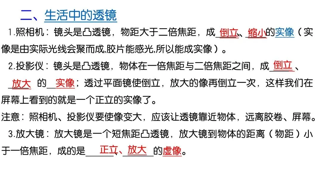 中考物理一轮复习 | 透镜及其应用(重难点)-第11张图片-四季读书网