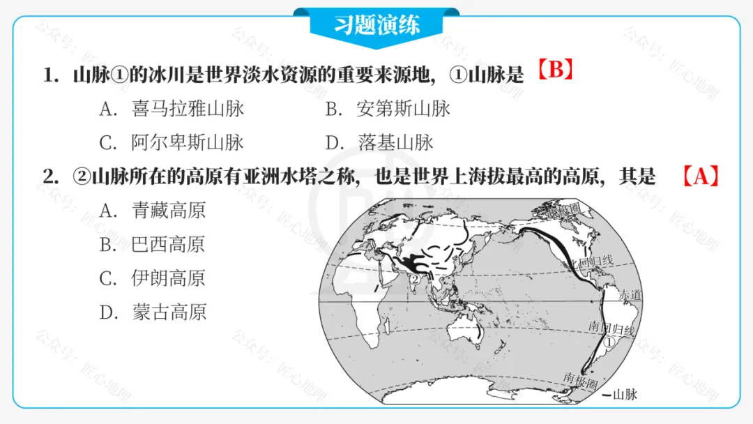 新教材 | 中考一轮复习·世界的地形(课件+导学单+练习题) 第31张