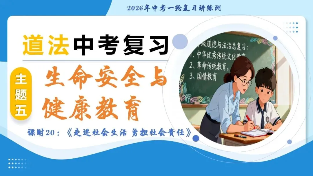 2026年中考道德与法治一轮复习 课时20 走进社会生活 勇担社会责任(复习课件) 第4张