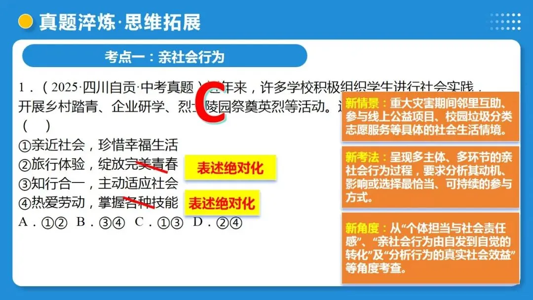 2026年中考道德与法治一轮复习 课时20 走进社会生活 勇担社会责任(复习课件) 第45张