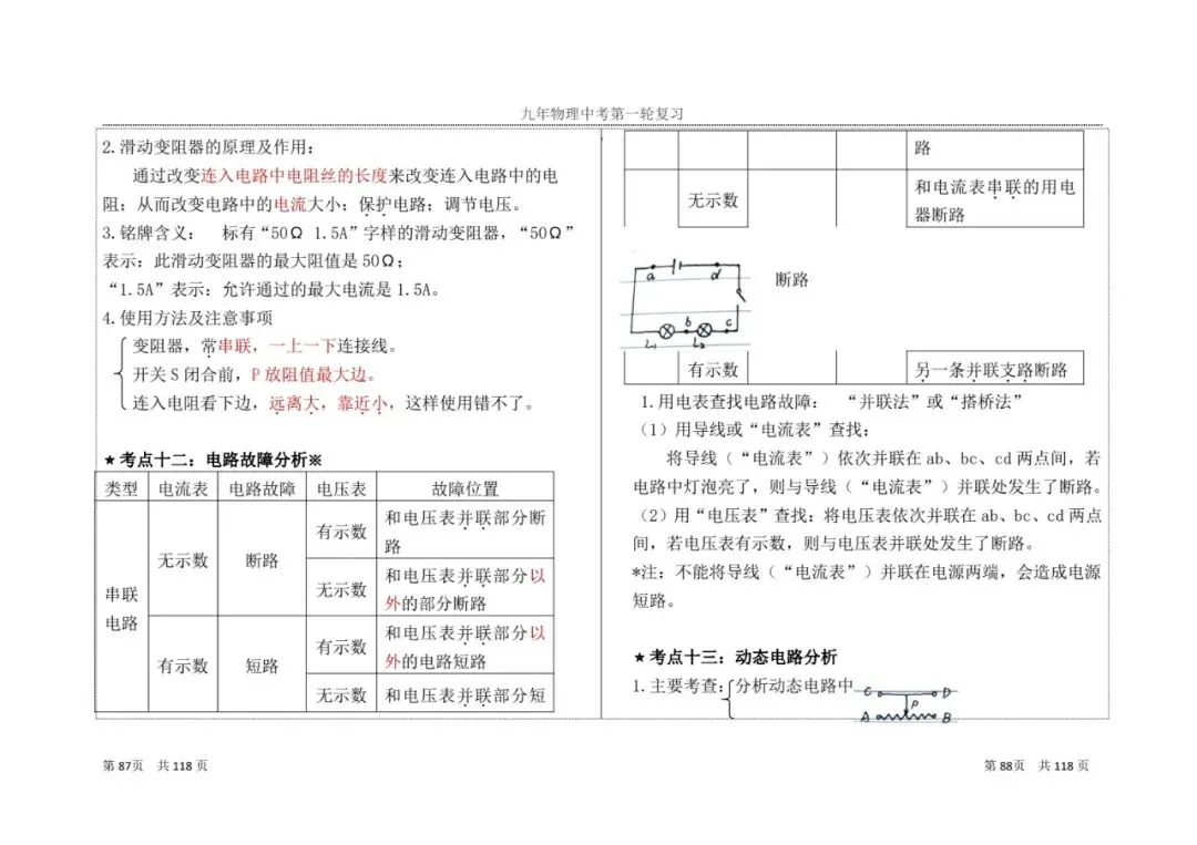 【中考物理】一轮复习知识点总结(3) 第10张 【中考物理】一轮复习知识点总结(3) 第10张