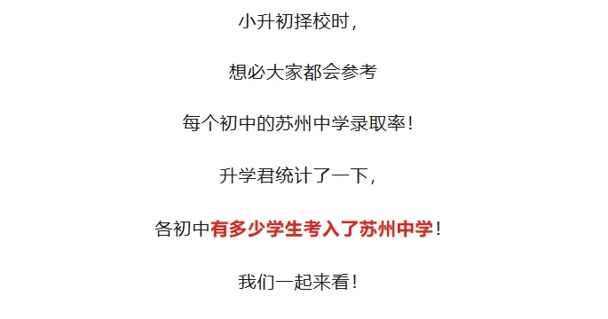 2026中考:苏州中考在学校排名多少,才能考上苏高?重点初中排行榜出来了,小初家长必看! 第1张